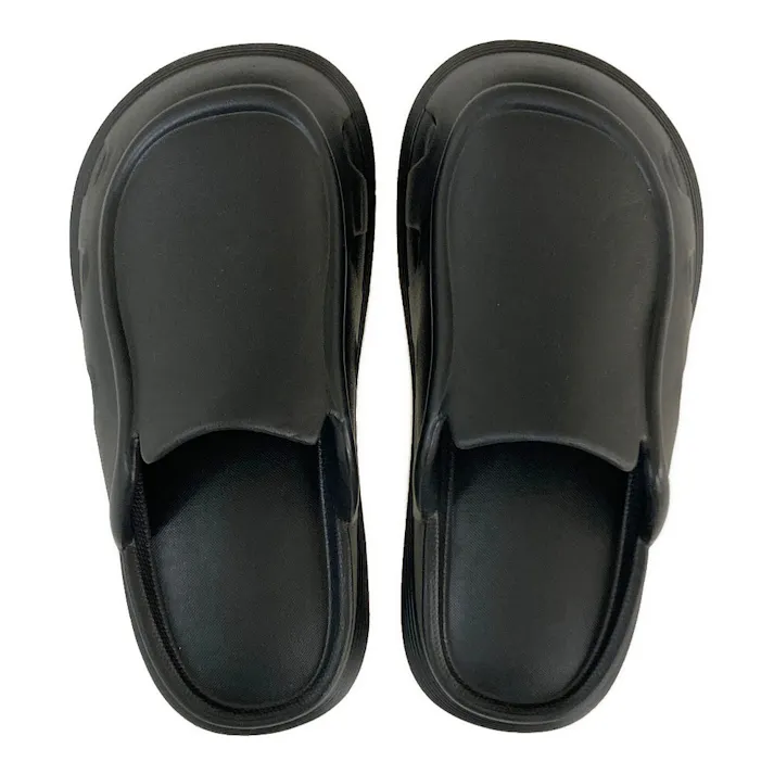 クッションソール ローファーサンダル ブラック 23~24cm