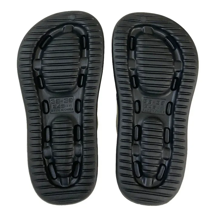 クッションソール ローファーサンダル ブラック 23~24cm