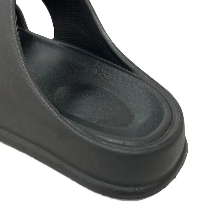 クッションソール 2本バンドサンダル ブラック 26~27cm