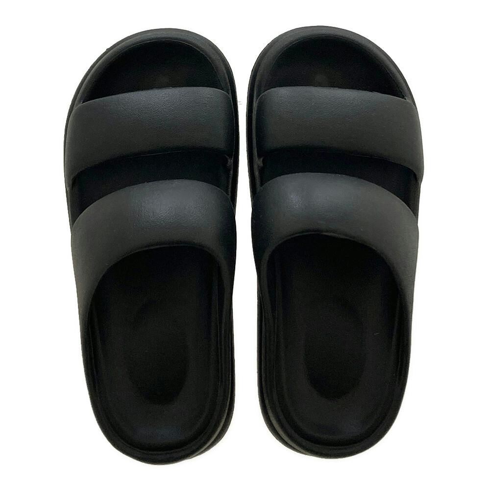 クッションソール 2本バンドサンダル ブラック 23～24cm | 靴