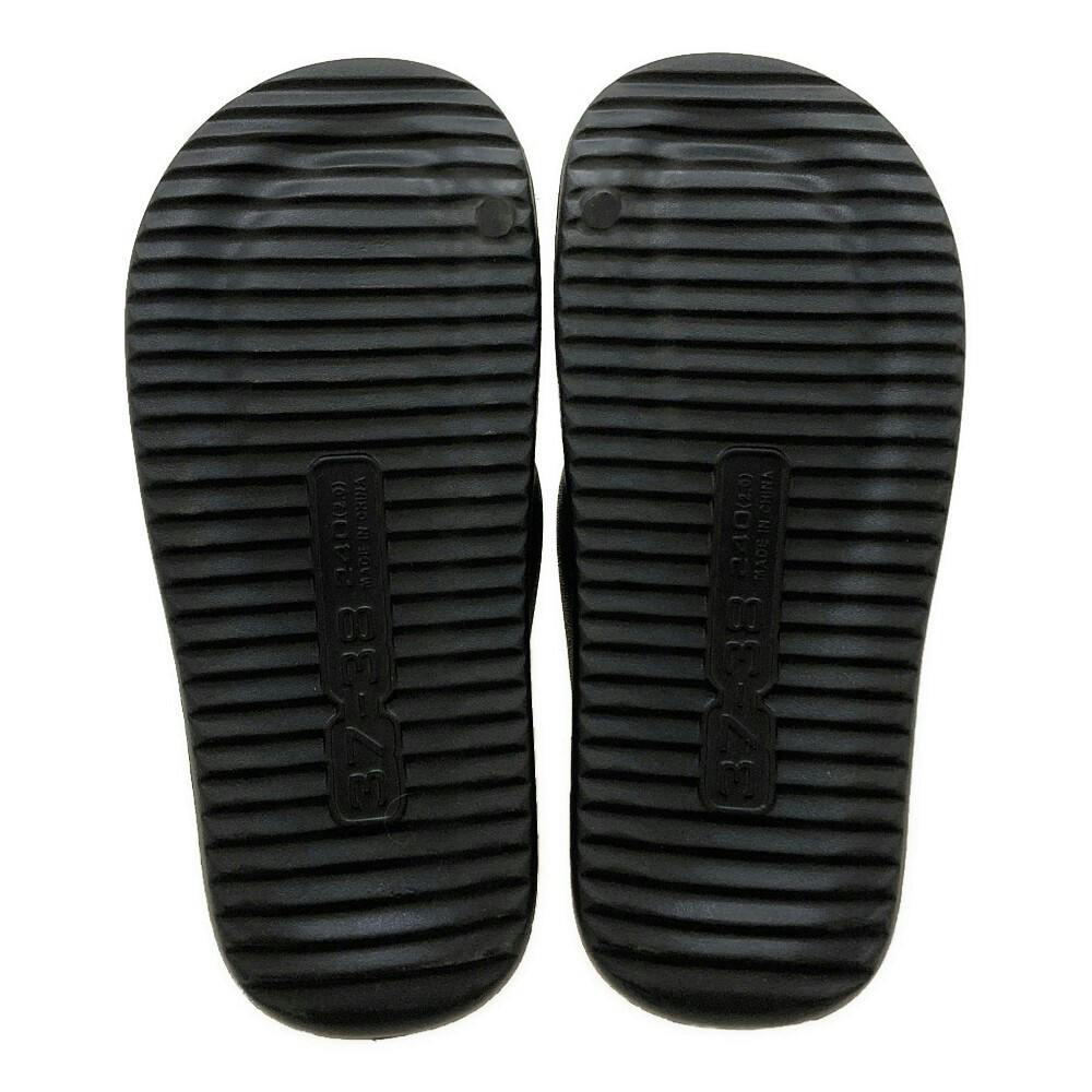 クッションソール 2本バンドサンダル ブラック 23～24cm | 靴