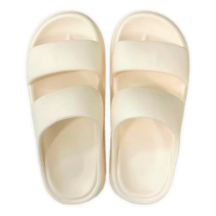 クッションソール 2本バンドサンダル アイボリー 26~27cm