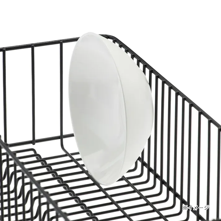 水切りワイヤーカゴ スリム ブラック