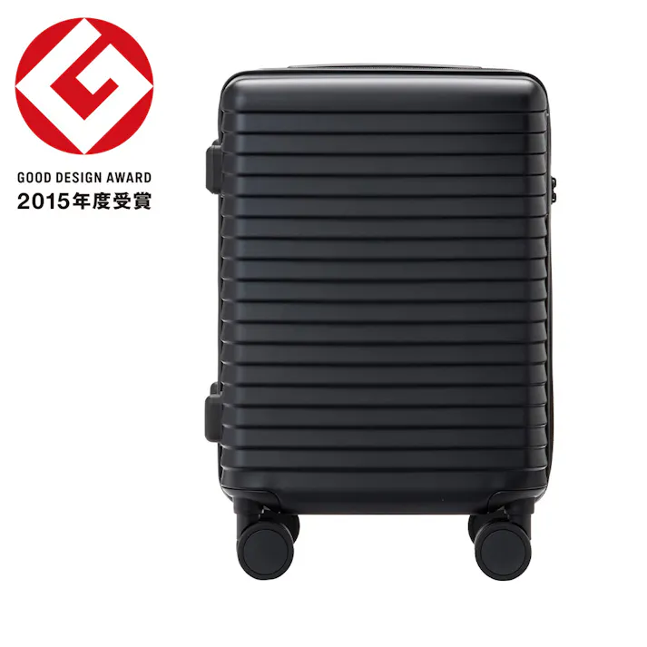 スーツケース TRADDY ロックができるすぅーと転がるキャスター 荷物が掛けられる台座フック付き キャリーバッグ 30L ブラック キャリーケース