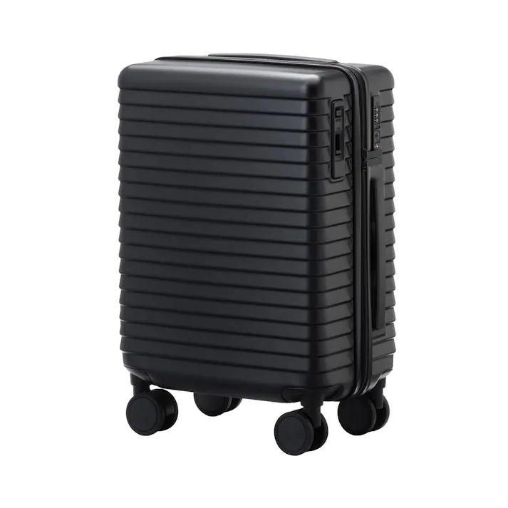 スーツケース TRADDY ロックができるすぅーと転がるキャスター 荷物が掛けられる台座フック付き キャリーバッグ 30L ブラック キャリーケース