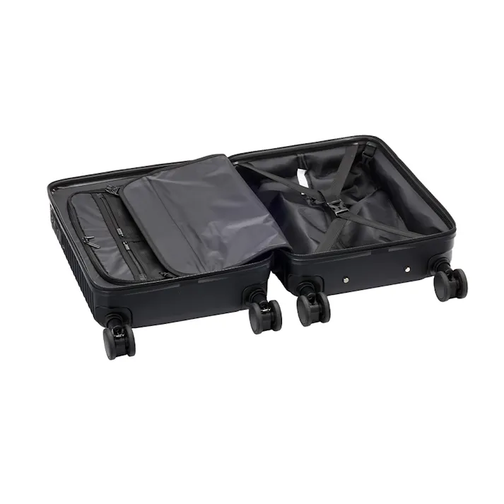 スーツケース TRADDY ロックができるすぅーと転がるキャスター 荷物が掛けられる台座フック付き キャリーバッグ 30L ブラック キャリーケース