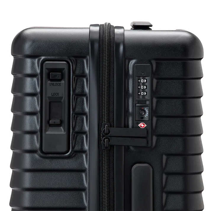 スーツケース TRADDY ロックができるすぅーと転がるキャスター 荷物が掛けられる台座フック付き キャリーバッグ 30L ブラック キャリーケース