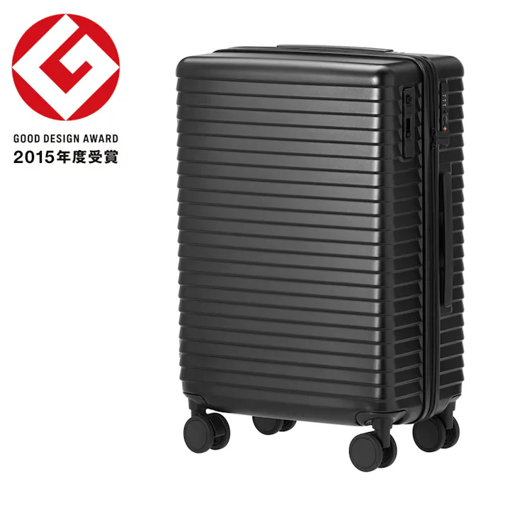 スーツケース TRADDY ロックができるすぅーと転がるキャスター 荷物が掛けられる台座フック付き キャリーバッグ 52L ブラック キャリーケース