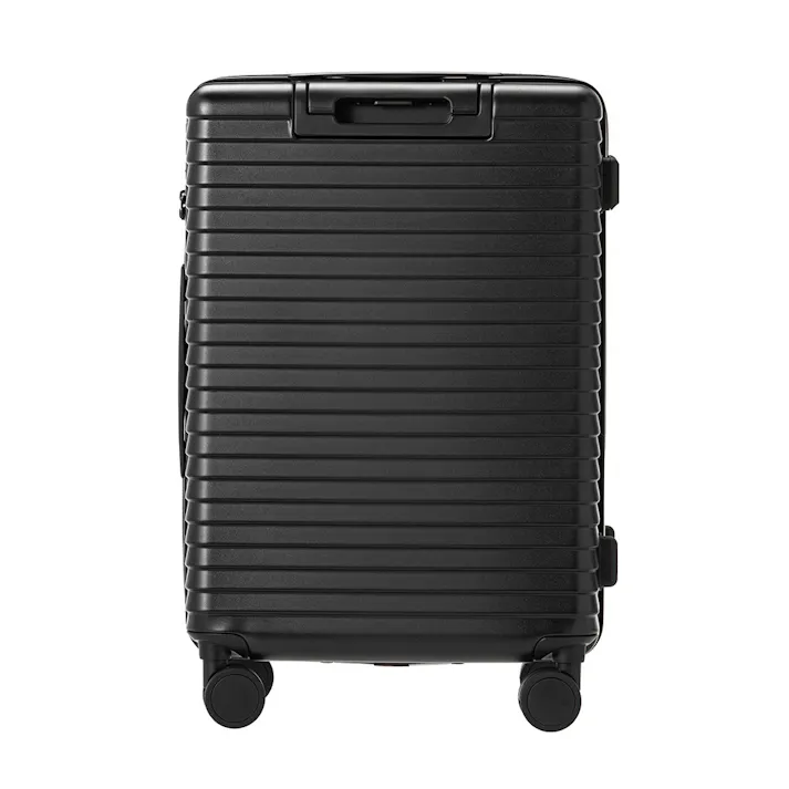 スーツケース TRADDY ロックができるすぅーと転がるキャスター 荷物が掛けられる台座フック付き キャリーバッグ 52L ブラック キャリーケース