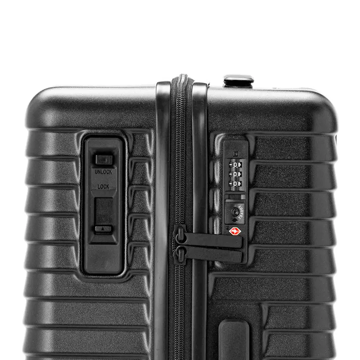 スーツケース TRADDY ロックができるすぅーと転がるキャスター 荷物が掛けられる台座フック付き キャリーバッグ 52L ブラック キャリーケース