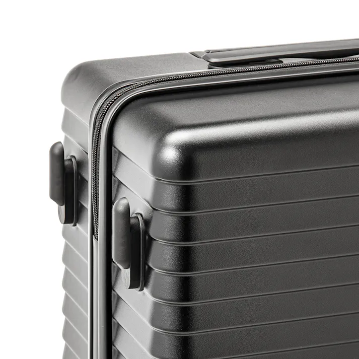 スーツケース TRADDY ロックができるすぅーと転がるキャスター 荷物が掛けられる台座フック付き キャリーバッグ 52L ブラック キャリーケース