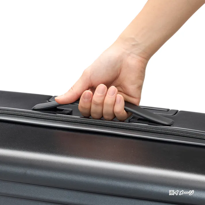 スーツケース TRADDY ロックができるすぅーと転がるキャスター 荷物が掛けられる台座フック付き キャリーバッグ 52L ブラック キャリーケース