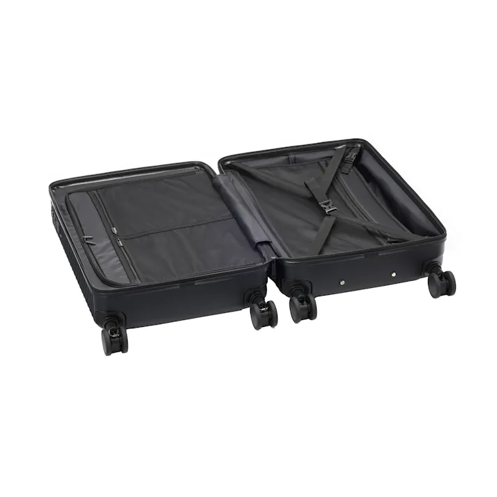 スーツケース TRADDY ロックができるすぅーと転がるキャスター 荷物が掛けられる台座フック付き キャリーバッグ 52L ブラック キャリーケース