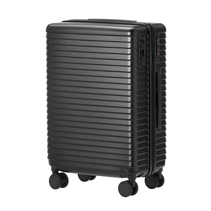 スーツケース TRADDY ロックができるすぅーと転がるキャスター 荷物が掛けられる台座フック付き キャリーバッグ 52L ブラック キャリーケース