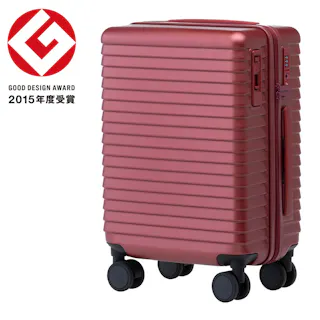 スーツケース TRADDY ロックができるすぅーと転がるキャスター 荷物が掛けられる台座フック付き キャリーバッグ 30L レッド キャリーケース