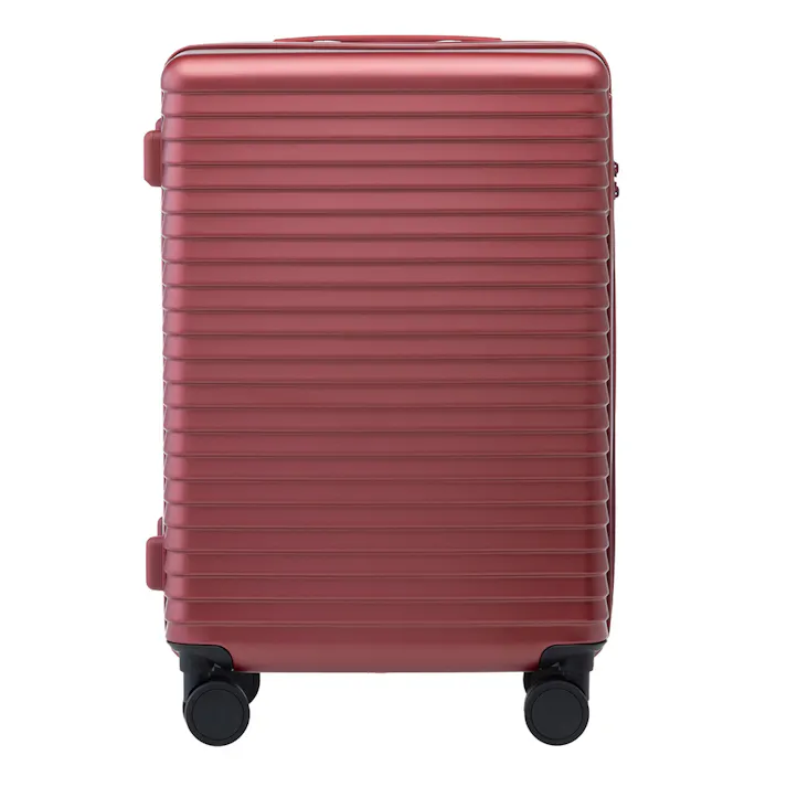 スーツケース TRADDY ロックができるすぅーと転がるキャスター 荷物が掛けられる台座フック付き キャリーバッグ 52L レッド キャリーケース