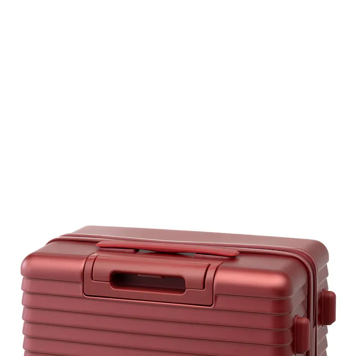 スーツケース TRADDY ロックができるすぅーと転がるキャスター 荷物が掛けられる台座フック付き キャリーバッグ 52L レッド キャリーケース