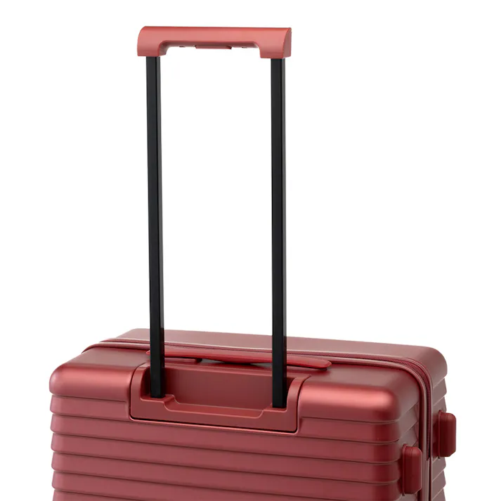 スーツケース TRADDY ロックができるすぅーと転がるキャスター 荷物が掛けられる台座フック付き キャリーバッグ 52L レッド キャリーケース