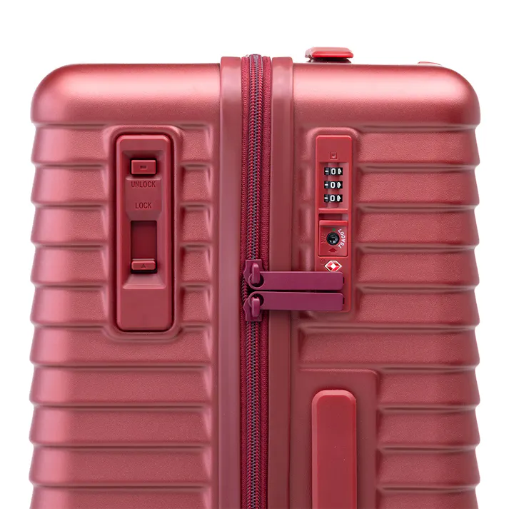 スーツケース TRADDY ロックができるすぅーと転がるキャスター 荷物が掛けられる台座フック付き キャリーバッグ 52L レッド キャリーケース