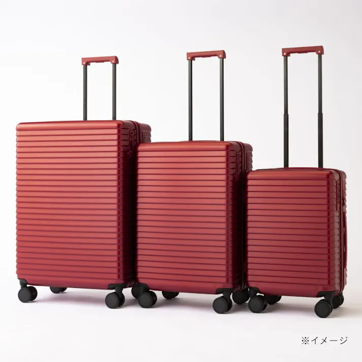 スーツケース TRADDY ロックができるすぅーと転がるキャスター 荷物が掛けられる台座フック付き キャリーバッグ 52L レッド キャリーケース