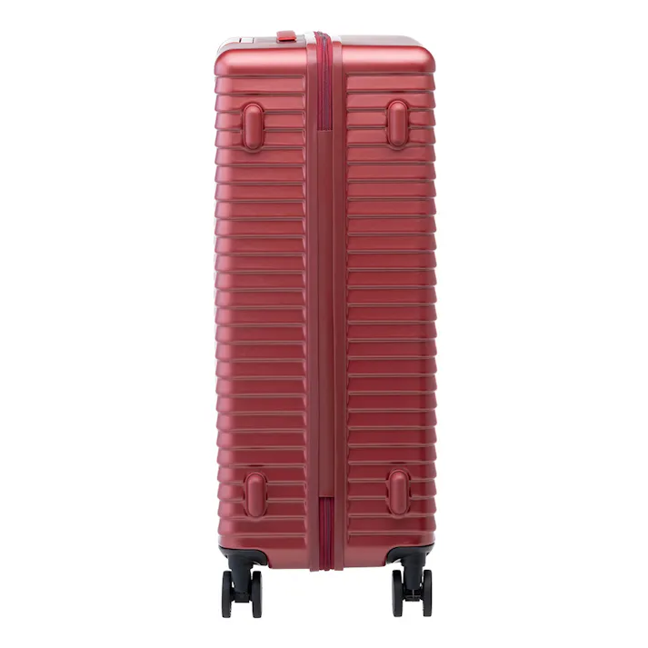 スーツケース TRADDY ロックができるすぅーと転がるキャスター 荷物が掛けられる台座フック付き キャリーバッグ 85L レッド キャリーケース