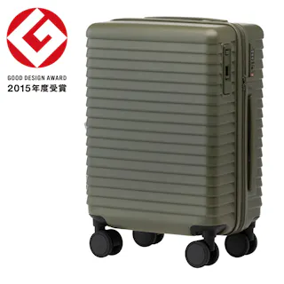 スーツケース TRADDY ロックができるすぅーと転がるキャスター 荷物が掛けられる台座フック付き キャリーバッグ 30L オリーブ キャリーケース