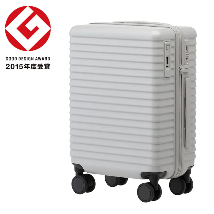 スーツケース TRADDY ロックができるすぅーと転がるキャスター 荷物が掛けられる台座フック付き キャリーバッグ 30L グレー キャリーケース