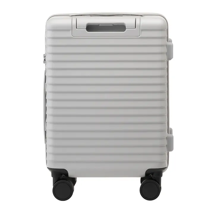 スーツケース TRADDY ロックができるすぅーと転がるキャスター 荷物が掛けられる台座フック付き キャリーバッグ 30L グレー キャリーケース