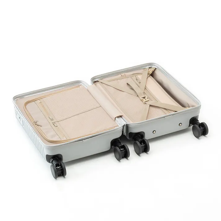 スーツケース TRADDY ロックができるすぅーと転がるキャスター 荷物が掛けられる台座フック付き キャリーバッグ 30L グレー キャリーケース