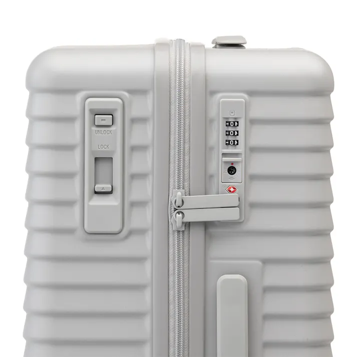 スーツケース TRADDY ロックができるすぅーと転がるキャスター 荷物が掛けられる台座フック付き キャリーバッグ 30L グレー キャリーケース