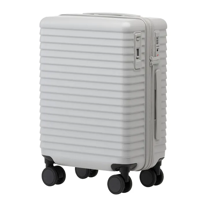 スーツケース TRADDY ロックができるすぅーと転がるキャスター 荷物が掛けられる台座フック付き キャリーバッグ 30L グレー キャリーケース