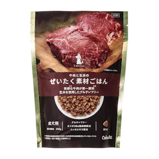 スマイリア 牛肉と玄米のぜいたく素材ごはん 200g 成犬用