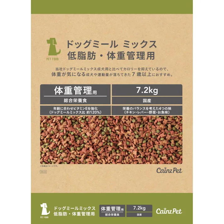 ドッグミール ミックス 7歳以上 低脂肪・体重管理用 7.2kg