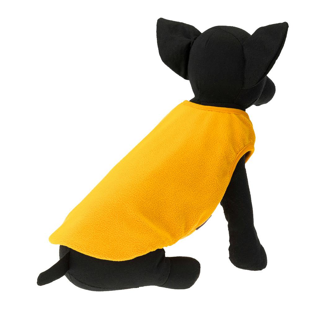 送料無料】フリース裏地付カットソー オレンジ Mサイズ ペット服(犬の