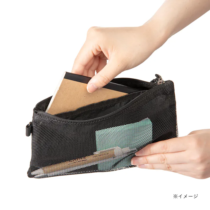 分けて収納できるツールームポーチ M ブラック