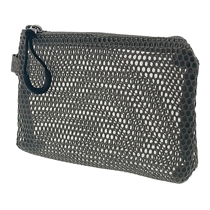 中身が見えやすいマルチメッシュポーチ S グレー