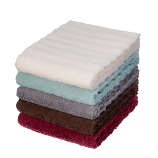 ふっくらドビーボーダー フェイスタオル カラー 5枚組