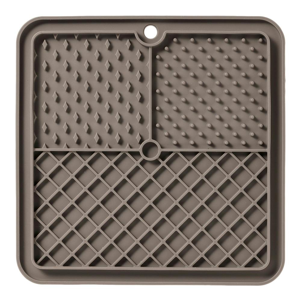 早食い防止マット スクエア ブラウン