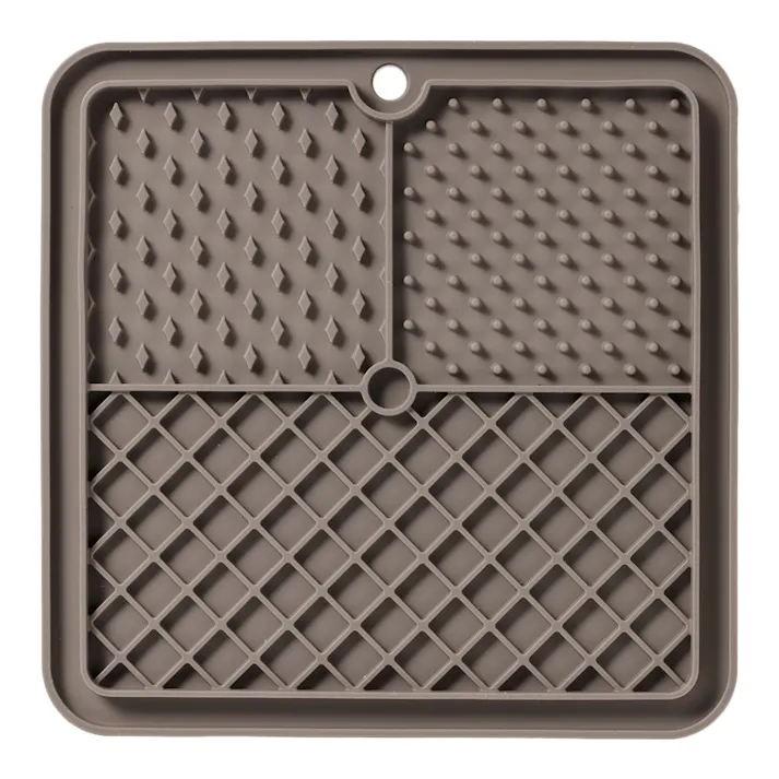 早食い防止マット スクエア ブラウン