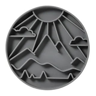 早食い防止マット ディッシュ グレー