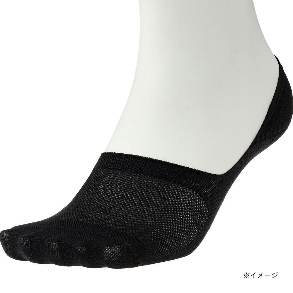紳士靴下 ひんやり冷たい 接触冷感 通気性 カバー先丸 ブラック