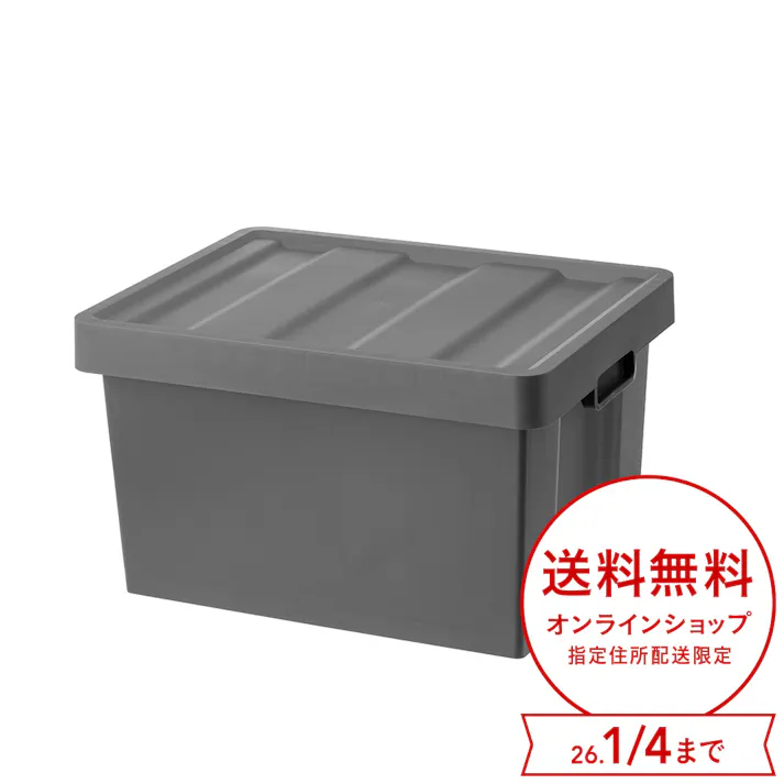 整理しやすいハードボックス Skitto 浅型 グレー