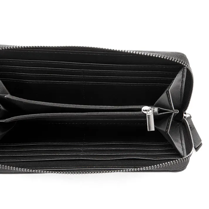 エンボスレザー ラウンドファスナー 長財布