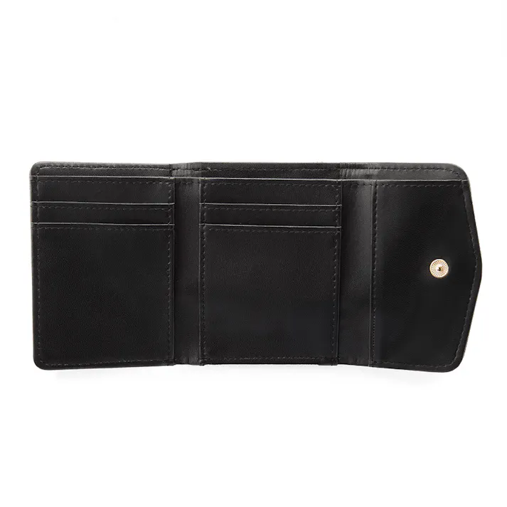 エンボスレザー がま口付き3つ折り財布