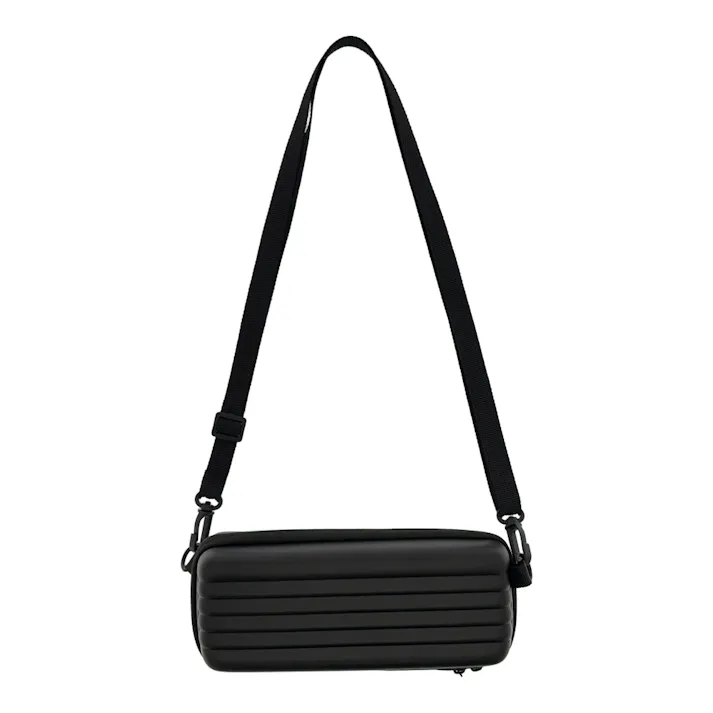 TRADDY ボックス型ミニバッグ ブラック スリム 幅21cm 奥行8.5cm 高さ6cm