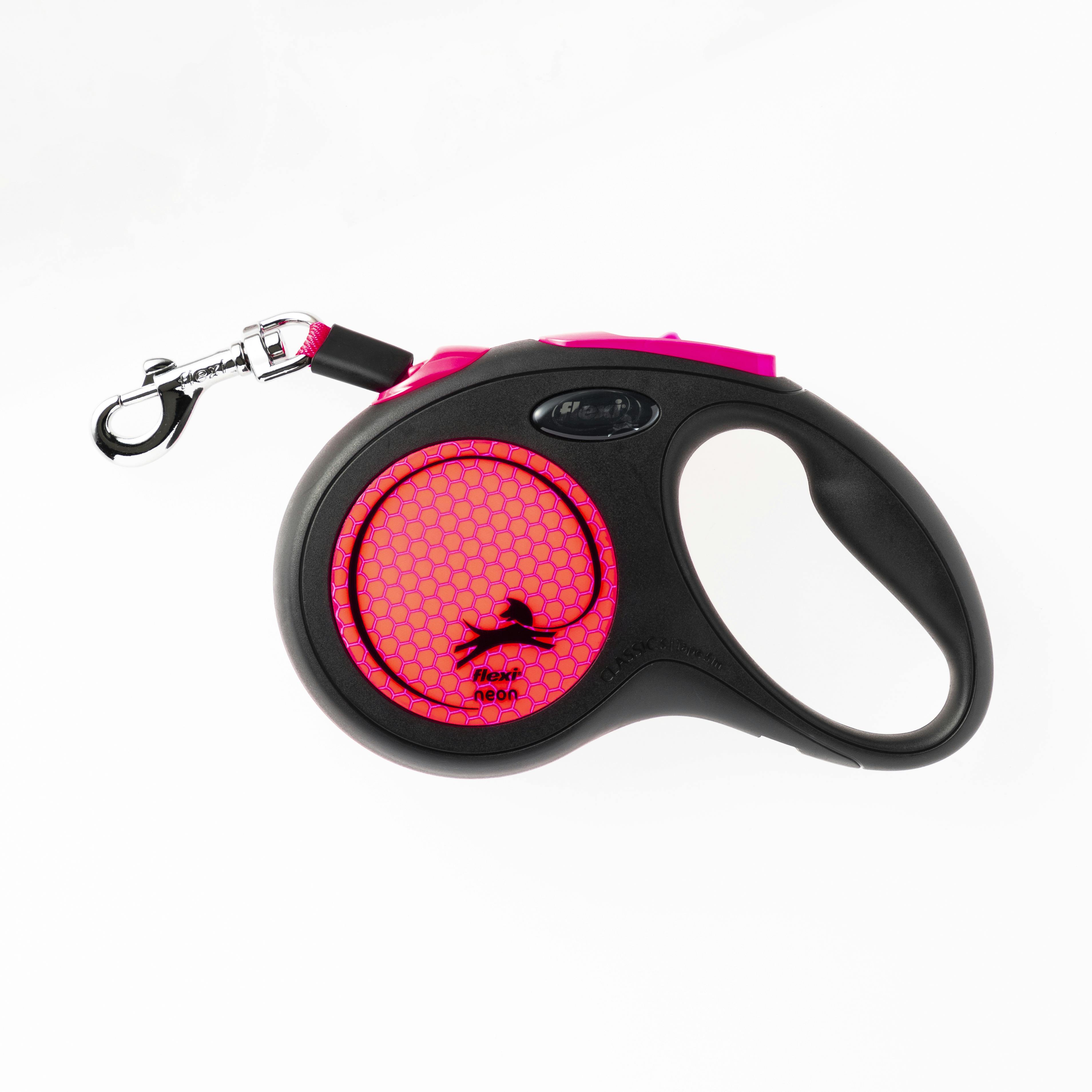 希少 flexi フレキシリード 3mリード ゼブラ柄 犬 ペット ピンク S フレキシリードリール S ネオン ピンク | ペット用品（犬） 通販