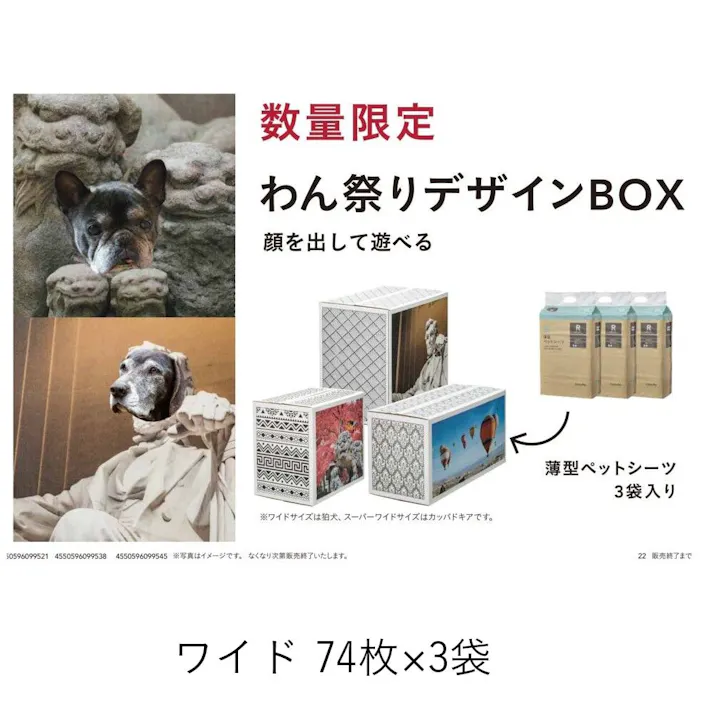 薄型ペットシーツ ワイド わん祭りデザインケース