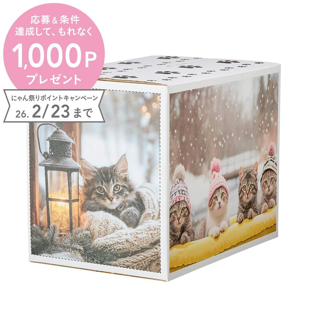 ブルーに変わるねこの紙砂 にゃん祭りデザインケース