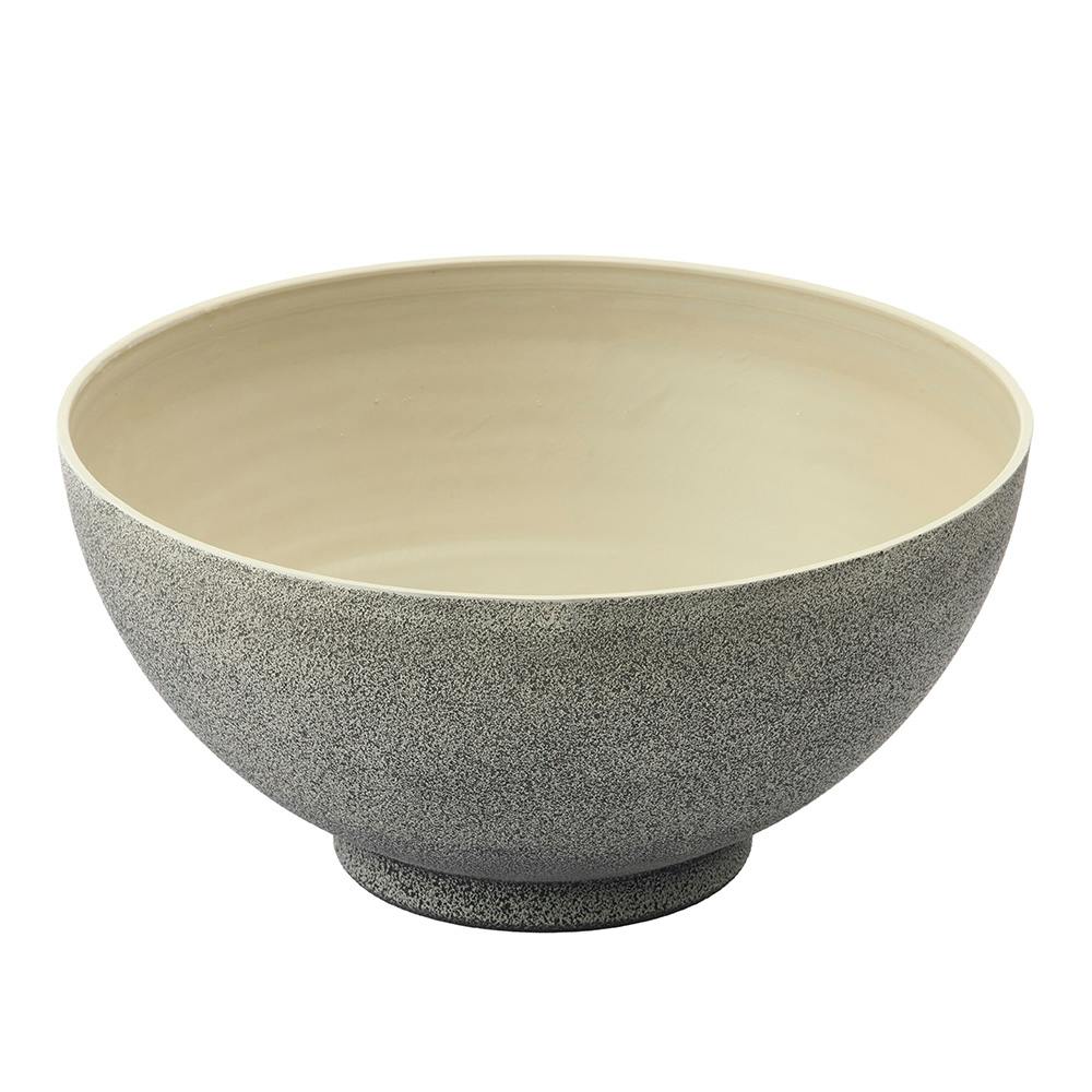 ストーン調軽量睡蓮鉢 グレー 40cm