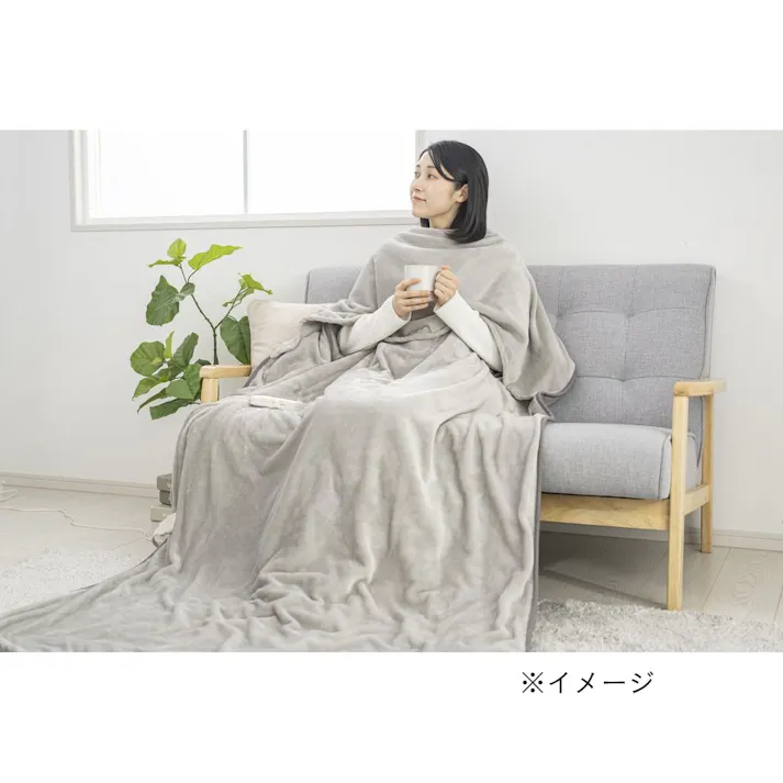 カインズ 両手が使える電気毛布 グレー CZ-HF40